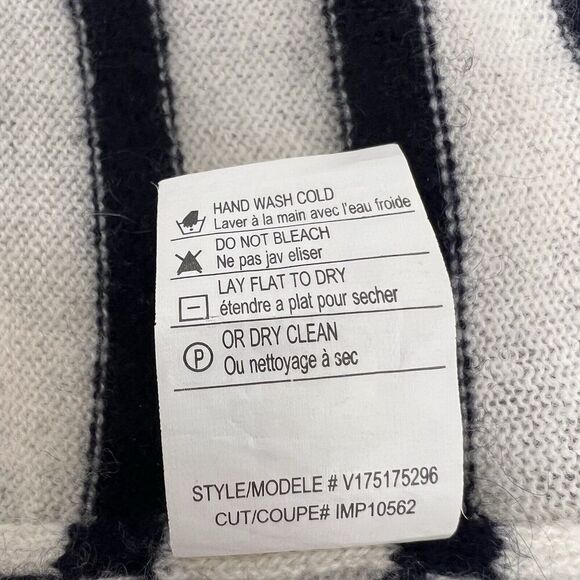 Vince Breton Striped 100% Cashmere Colorblock Stripe Pullover Sweater Women’s L - Picture 9 of 9